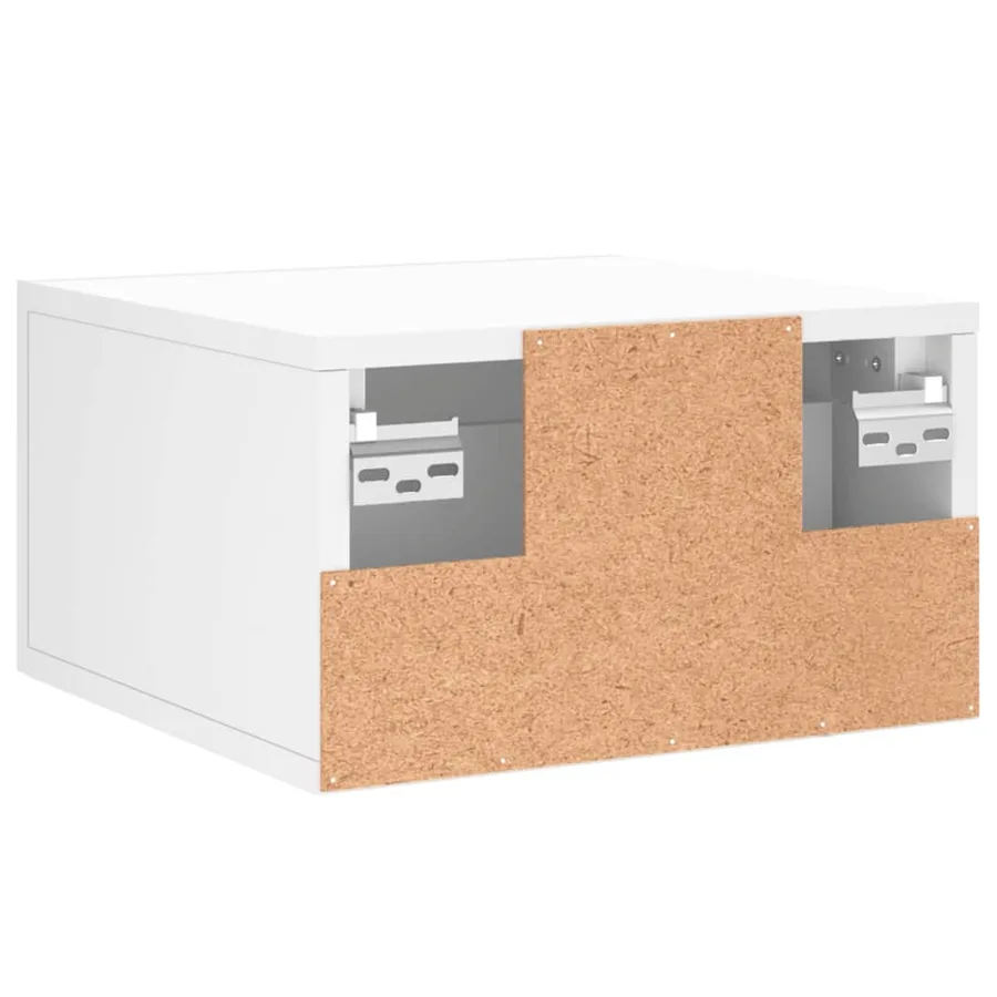 Table de chevet murale blanc 35x35x20 cm - 5