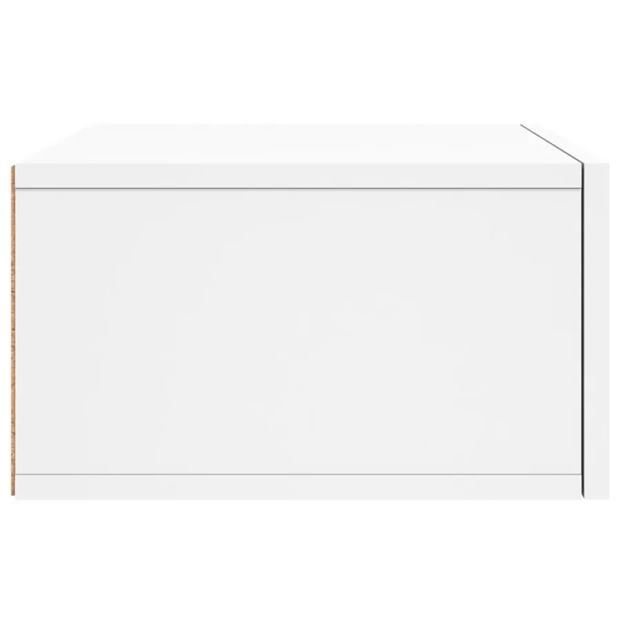 Table de chevet murale blanc 35x35x20 cm - 6