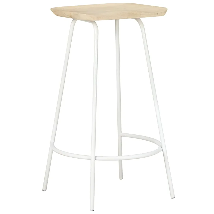 Tabourets de bar lot de 4 bois de manguier massif - 12