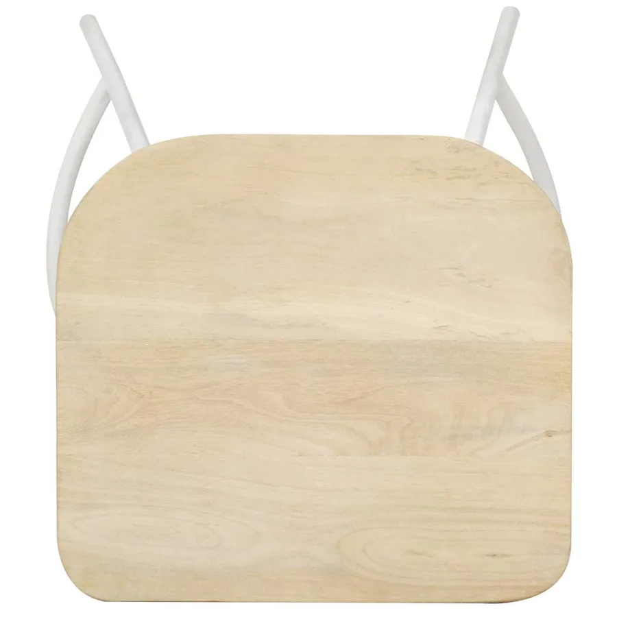 Tabourets de bar lot de 4 bois de manguier massif - 6
