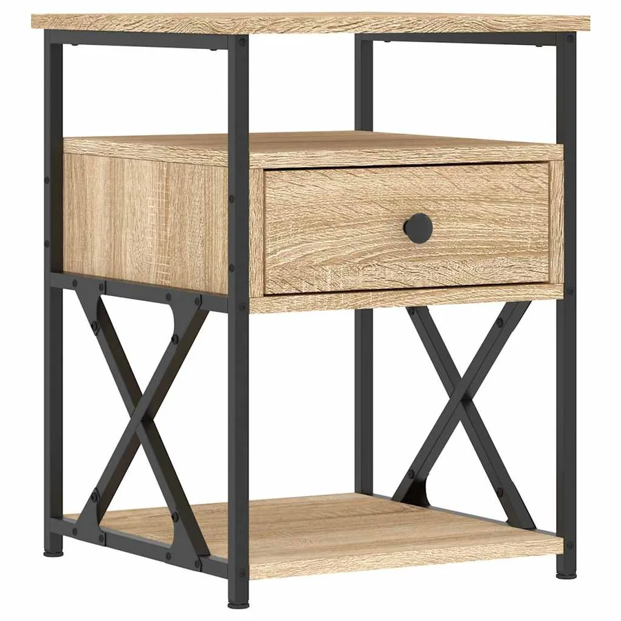 Table de chevet chêne sonoma 40x42x55 cm bois d'ingénierie - 2