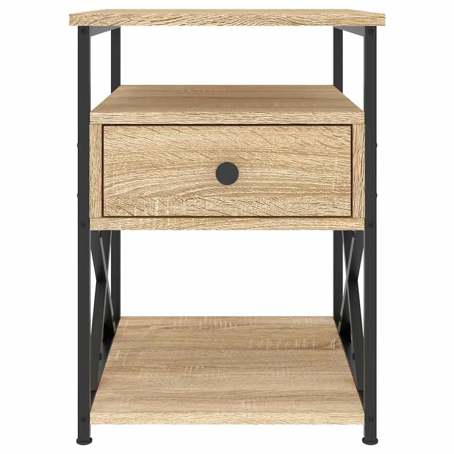 Table de chevet chêne sonoma 40x42x55 cm bois d'ingénierie - 5