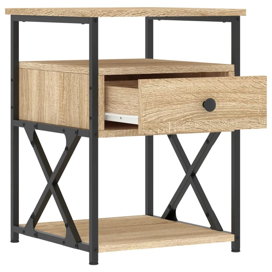 Table de chevet chêne sonoma 40x42x55 cm bois d'ingénierie - 6
