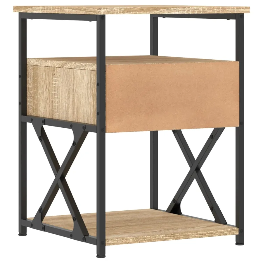 Table de chevet chêne sonoma 40x42x55 cm bois d'ingénierie - 8