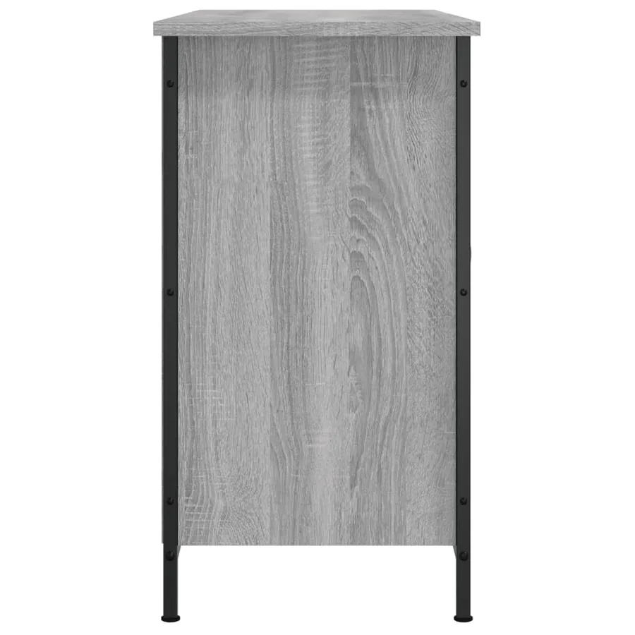 Meuble TV sonoma gris 100x35x65 cm bois d'ingénierie - 7