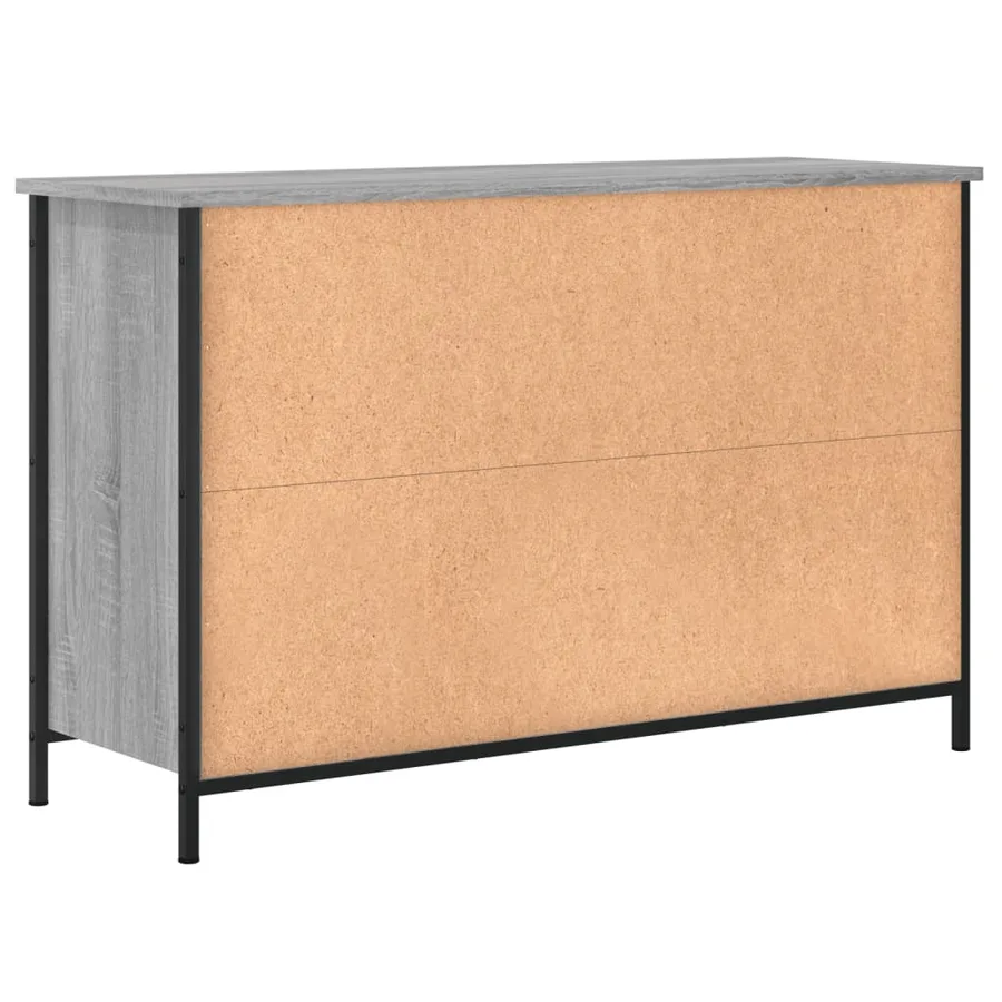 Meuble TV sonoma gris 100x35x65 cm bois d'ingénierie - 8
