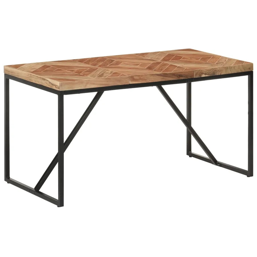 Table à dîner 140x70x76 cm Bois massif d'acacia et de manguier - 11