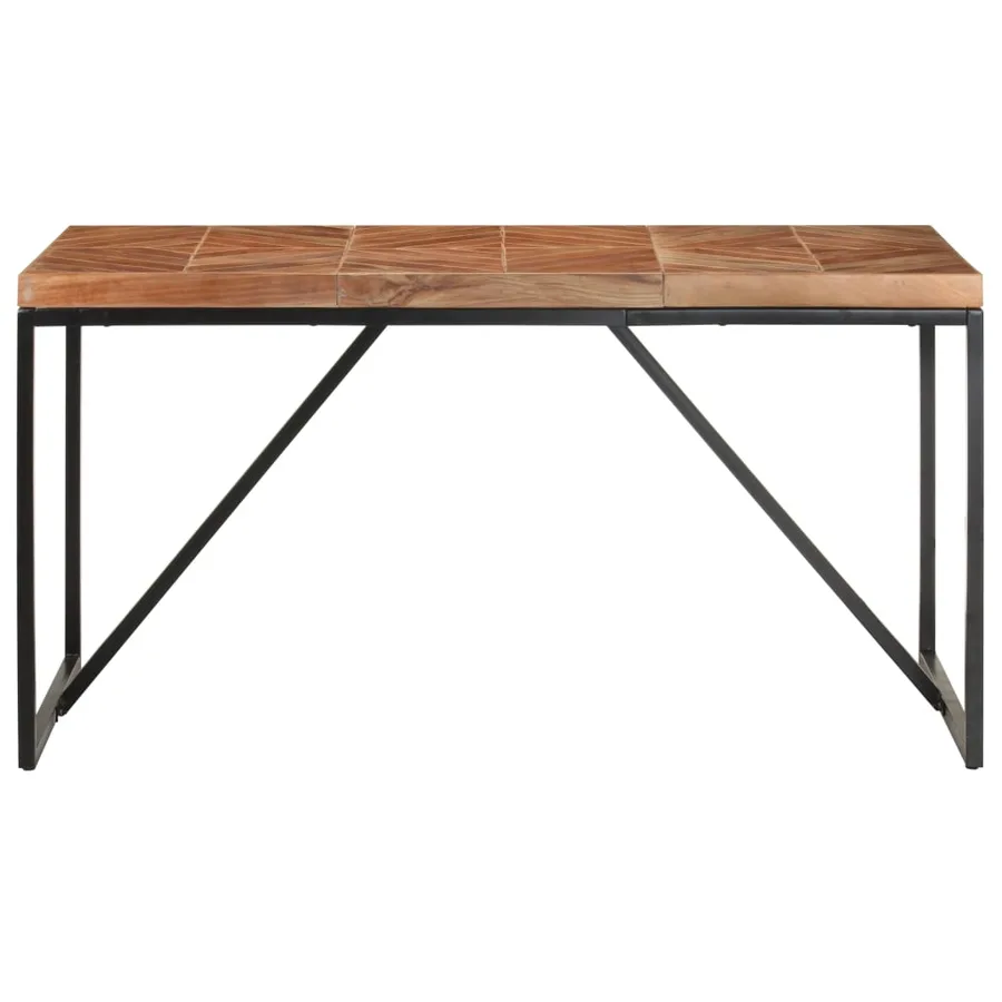 Table à dîner 140x70x76 cm Bois massif d'acacia et de manguier - 2