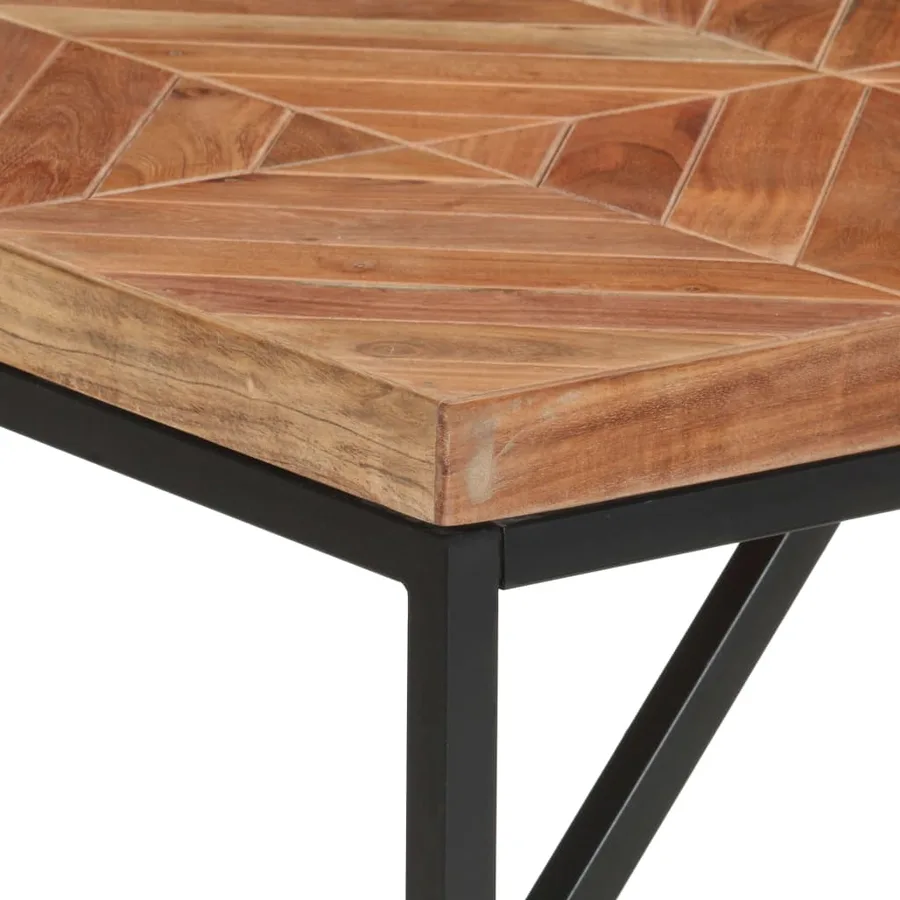 Table à dîner 140x70x76 cm Bois massif d'acacia et de manguier - 5