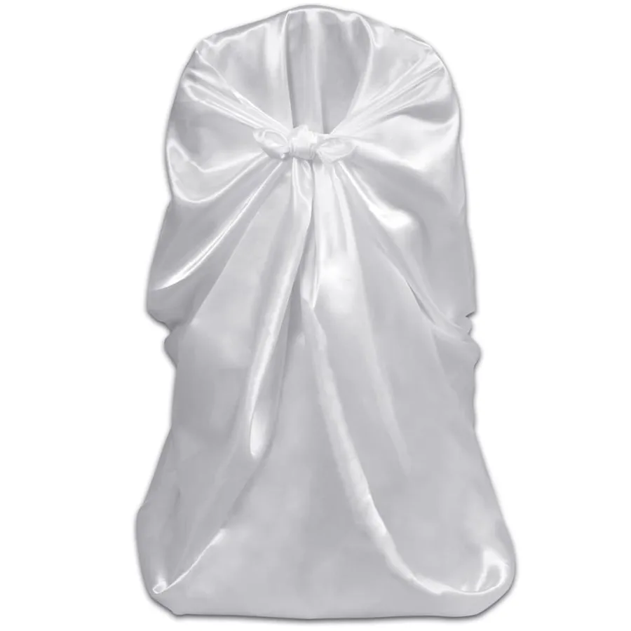 Housses de chaise pour banquet de mariage 12 pcs Blanc - 4