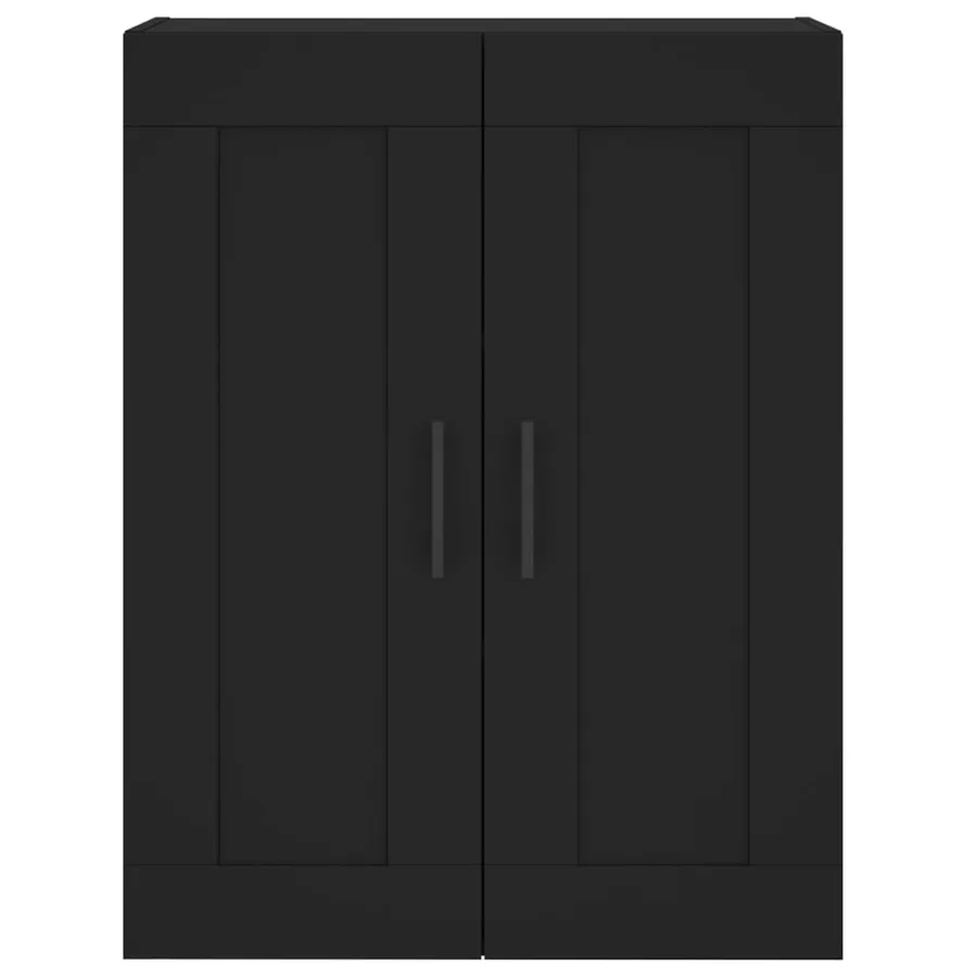 Armoires murales 2 pcs noir bois d'ingénierie - 6