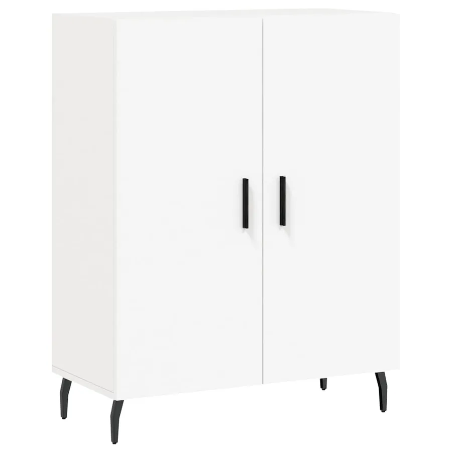 Buffet haut Blanc 69,5x34x180 cm Bois d'ingénierie - 7