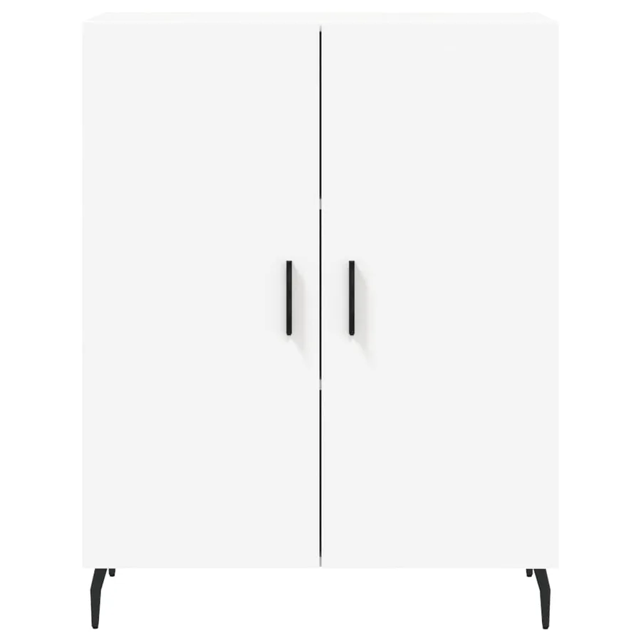 Buffet haut Blanc 69,5x34x180 cm Bois d'ingénierie - 8