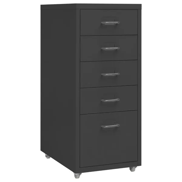 Classeur mobile Anthracite 28x41x69 cm Métal