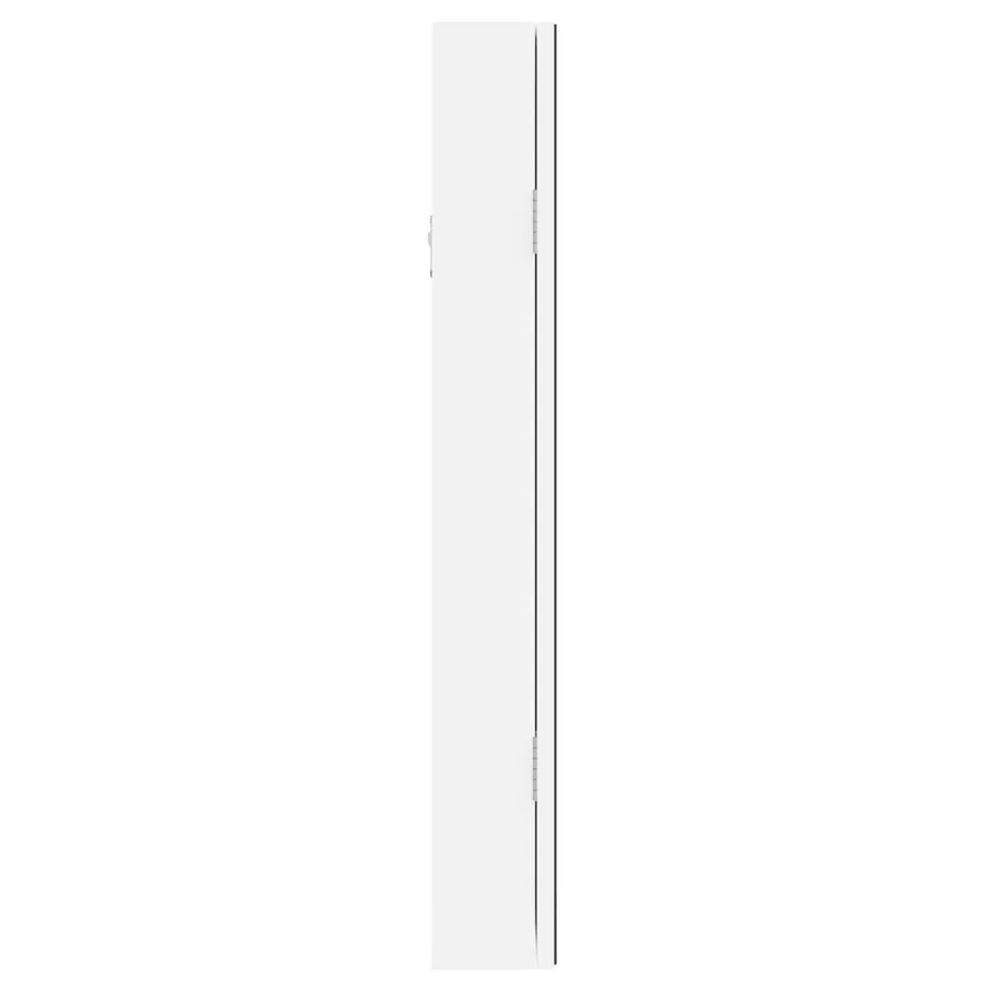 Armoire à bijoux avec miroir et éclairage LED mural blanc - 6