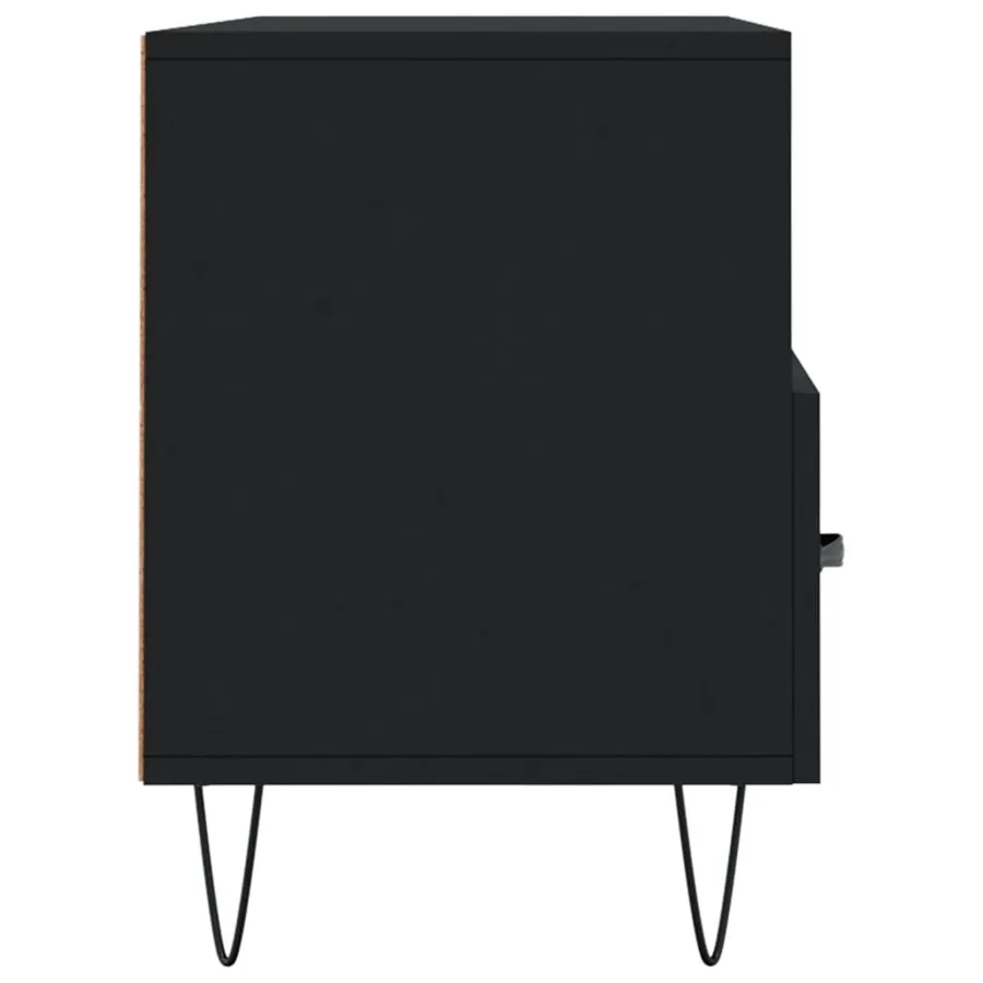 Meuble TV noir 102x36x50 cm bois d'ingénierie - 7