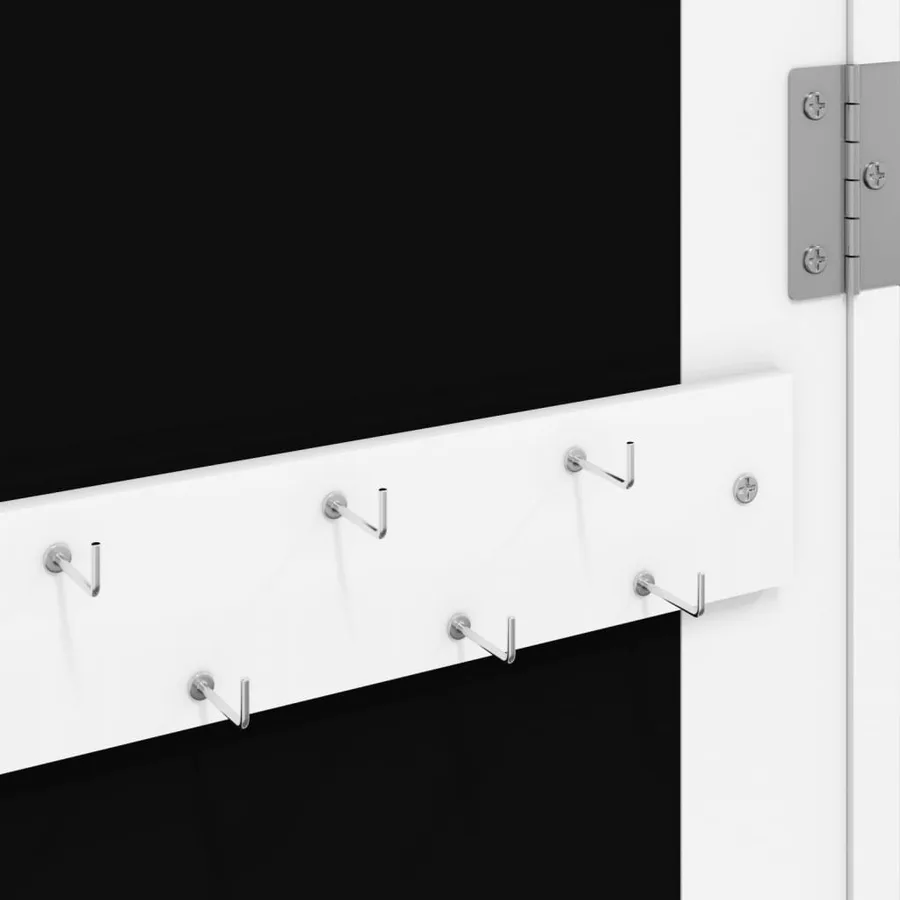 Armoire à bijoux avec miroir et éclairage LED mural blanc - 10