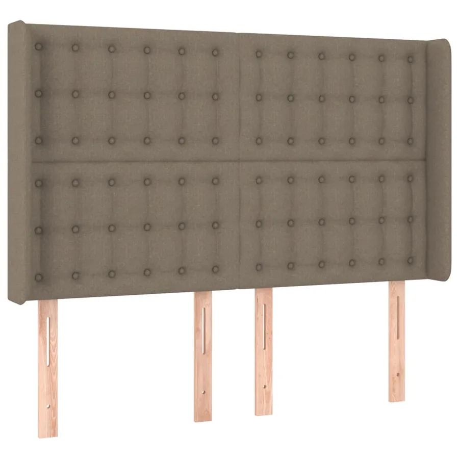 Tête de lit à LED Taupe 147x16x118/128 cm Tissu - 3