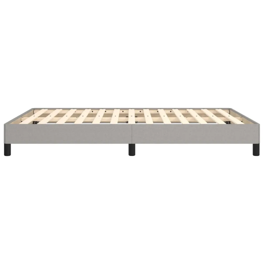 Cadre de lit sans matelas gris clair 140x200 cm tissu - 6