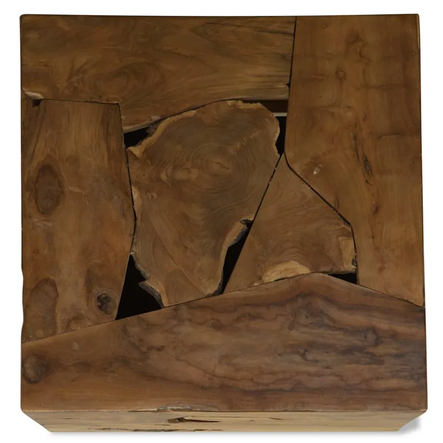Table basse 50x50x35 cm Teck véritable Marron - 4