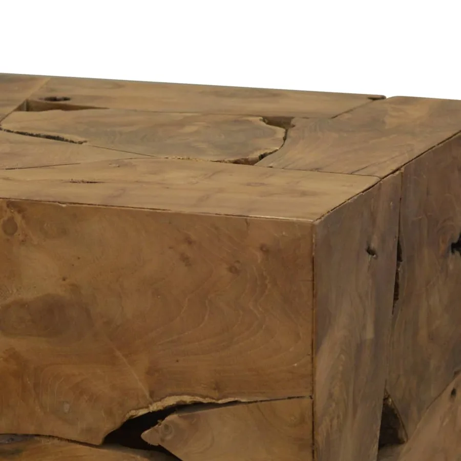 Table basse 50x50x35 cm Teck véritable Marron - 5