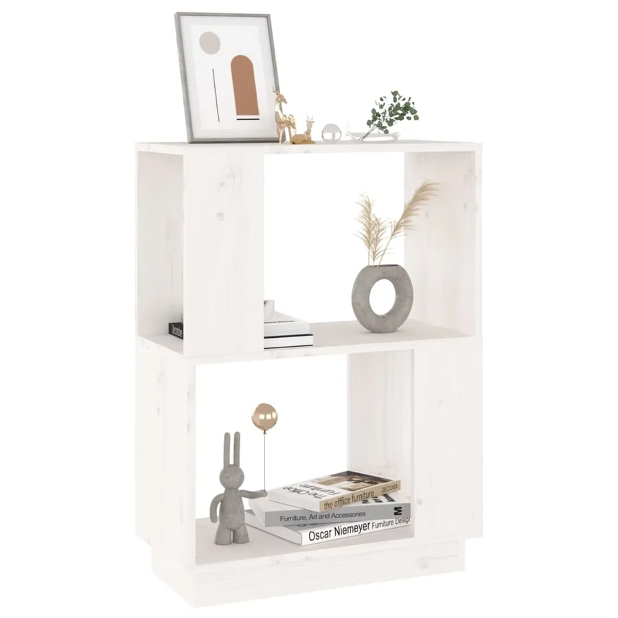 Bibliothèque/Séparateur de pièce Blanc 51x25x70 cm Pin solide - 4