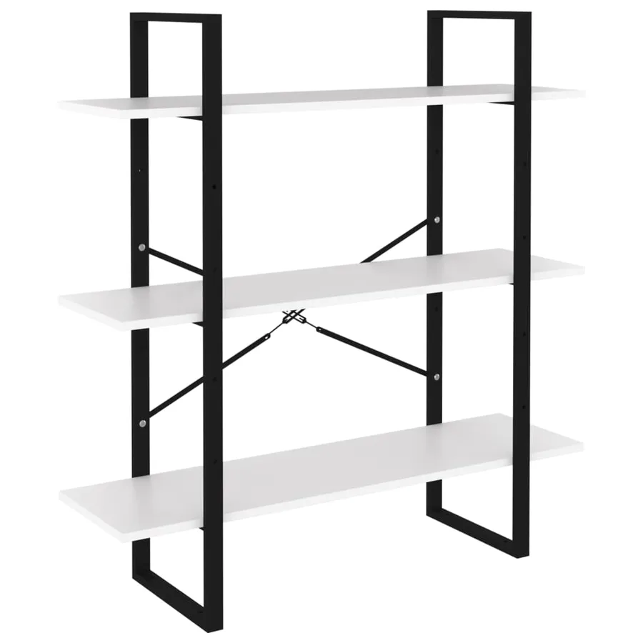 Bibliothèque blanc 100x30x105 cm bois d’ingénierie - 2