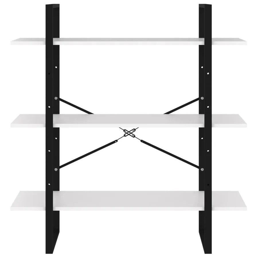 Bibliothèque blanc 100x30x105 cm bois d’ingénierie - 5