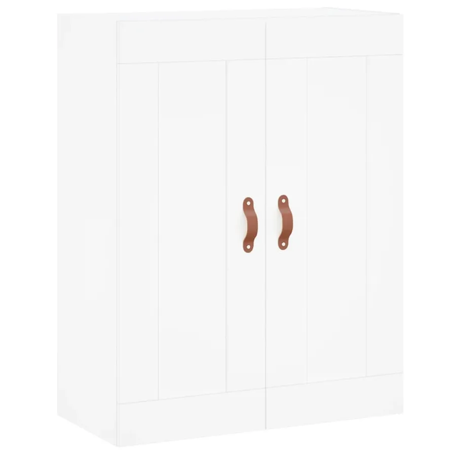 Buffet haut Blanc 69,5x34x180 cm Bois d'ingénierie - 4
