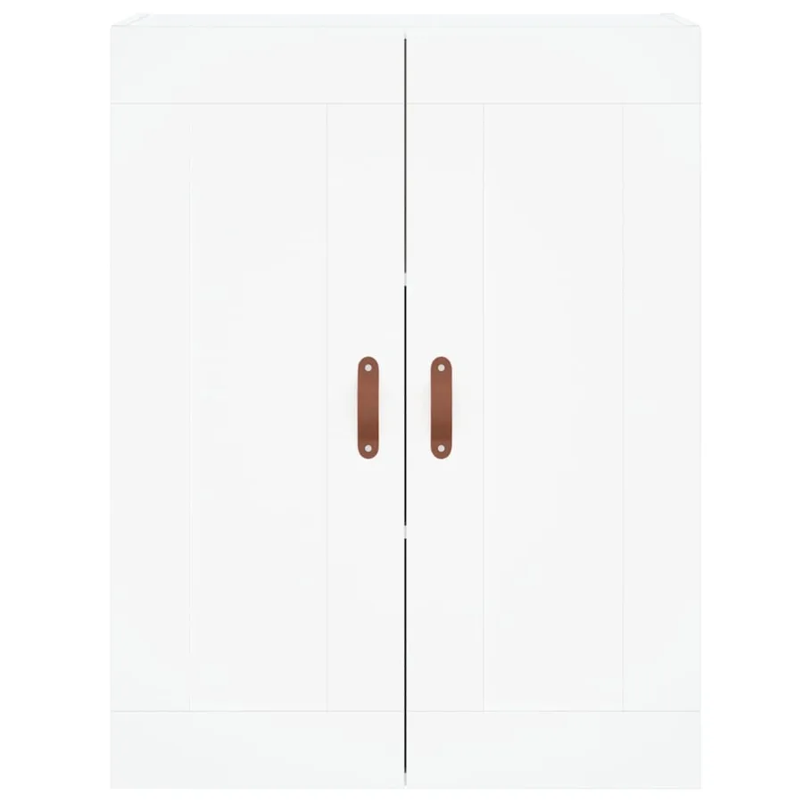 Buffet haut Blanc 69,5x34x180 cm Bois d'ingénierie - 5