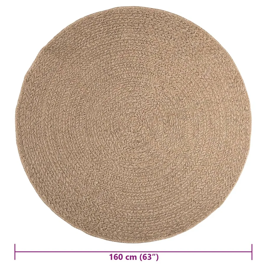 Tapis 160 cm aspect jute intérieur et extérieur - 9