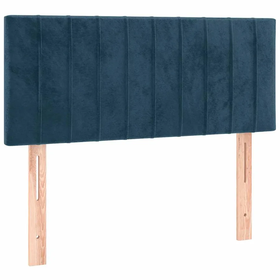 Sommier à lattes de lit et matelas et LED Bleu foncé 90x190cm - 7