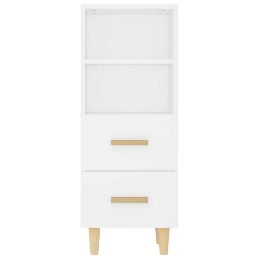 Buffet Blanc 34,5x34x90 cm Bois d'ingénierie - 6