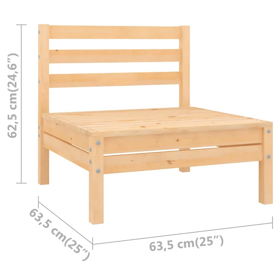 Salon de jardin 4 pcs bois massif de pin - 15