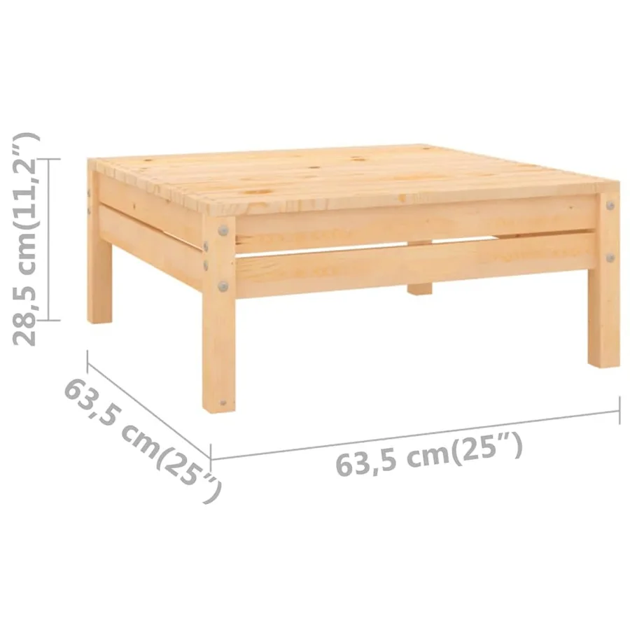Salon de jardin 4 pcs bois massif de pin - 16