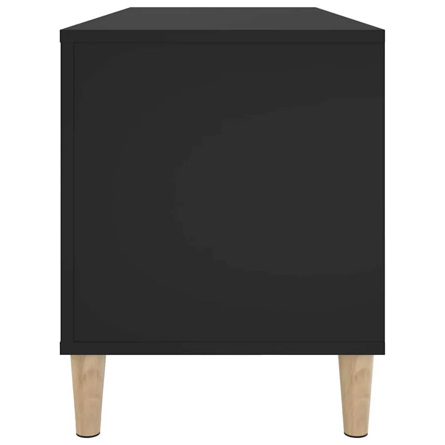 Armoire à disques noir 100x38x48 cm bois d'ingénierie - 6