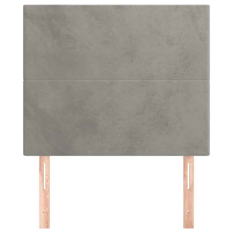 Tête de lit Gris clair 80x5x118/128 cm Velours - 3