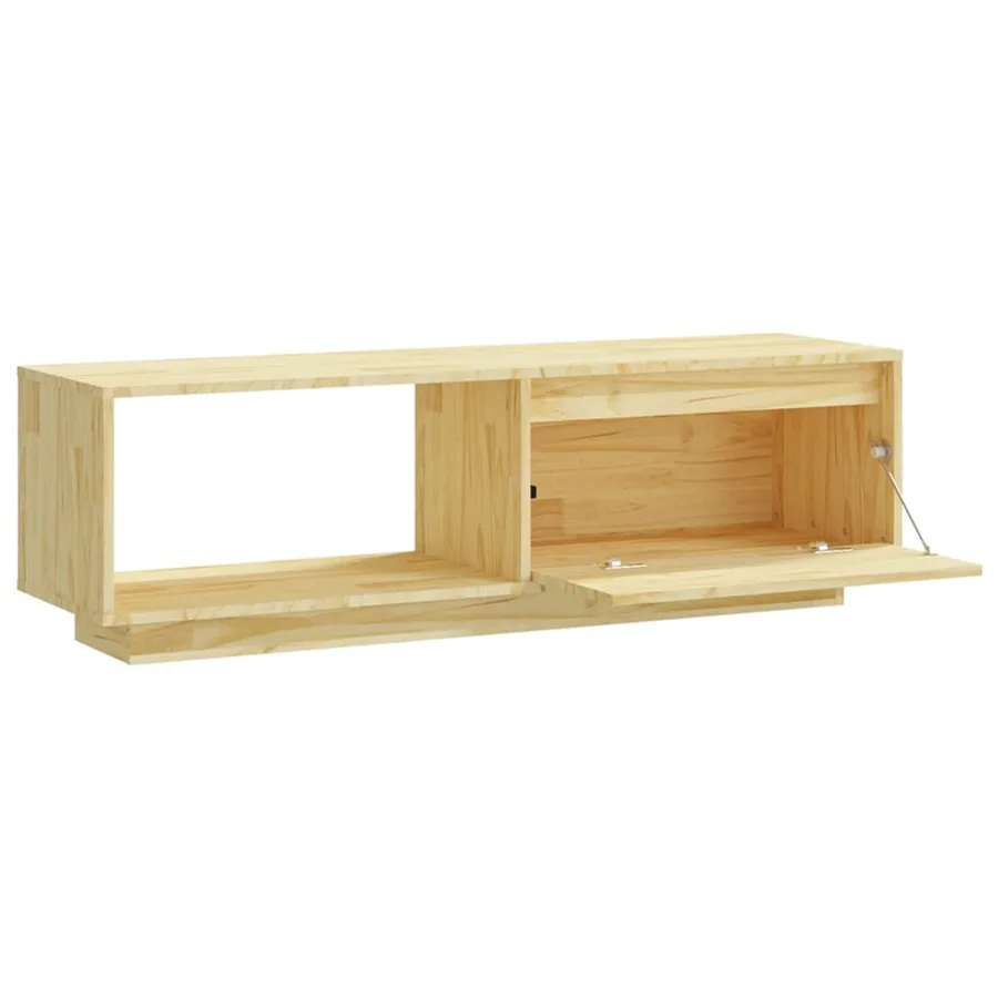 Meuble TV 110x30x33,5 cm Bois de pin massif - 7