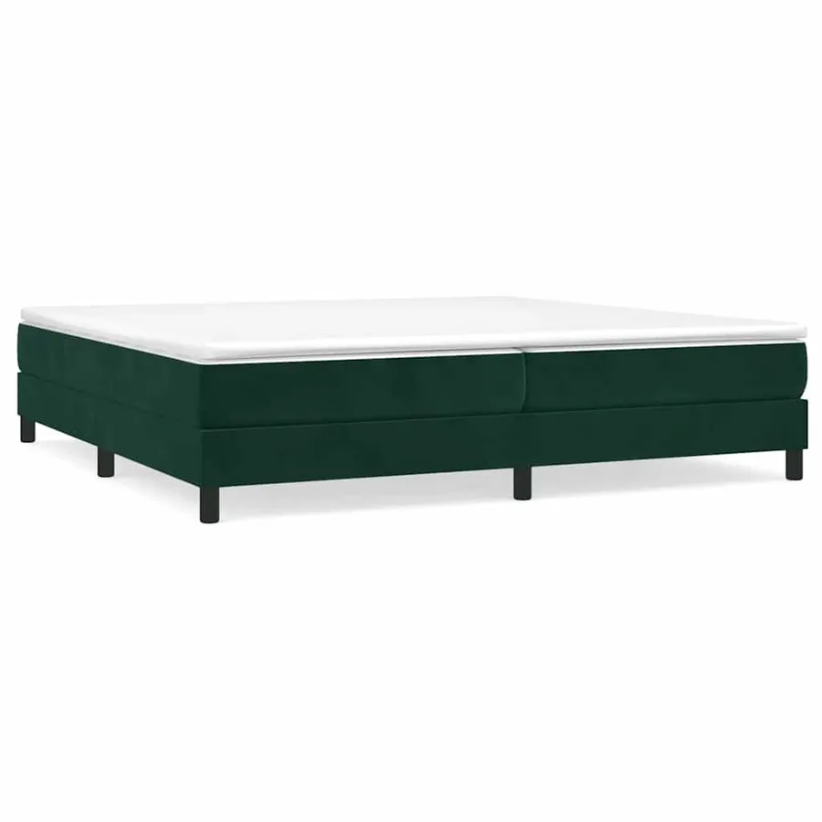 Sommier à lattes de lit et matelas Vert foncé 200x200cm Velours - 2