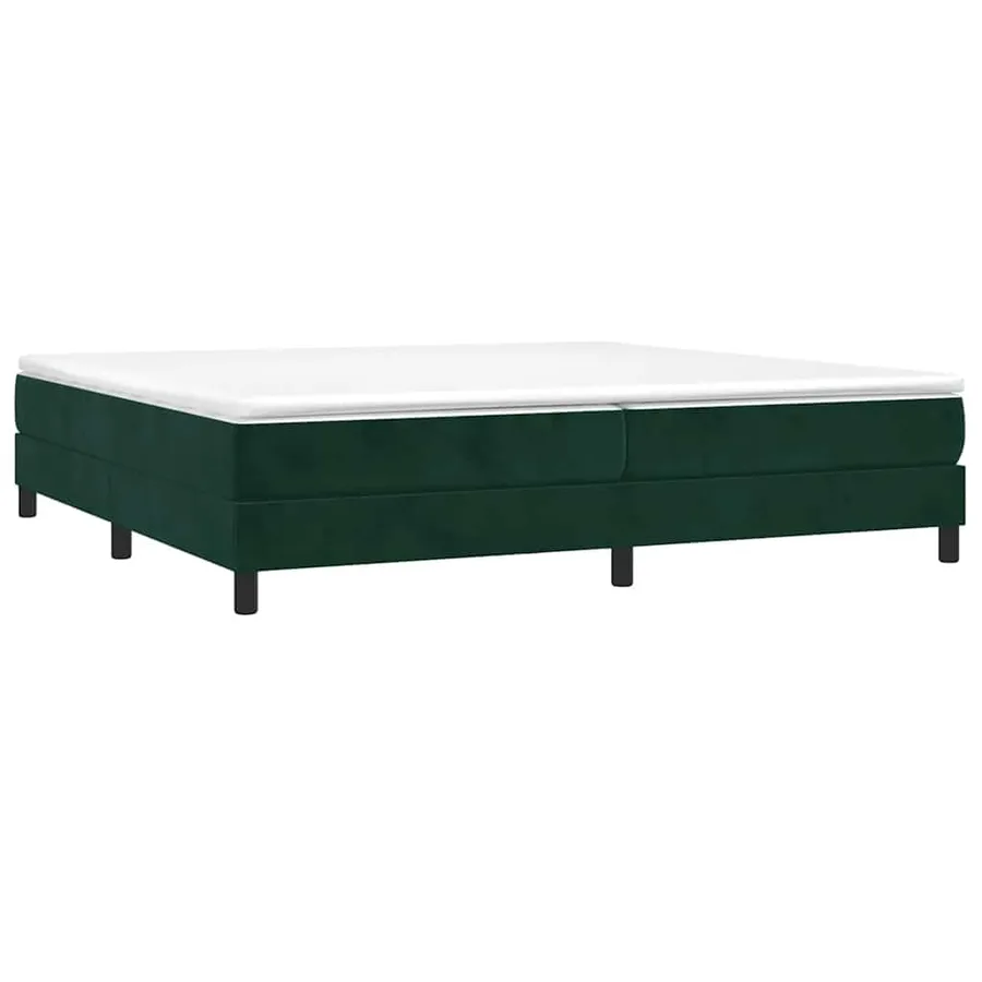 Sommier à lattes de lit et matelas Vert foncé 200x200cm Velours - 3