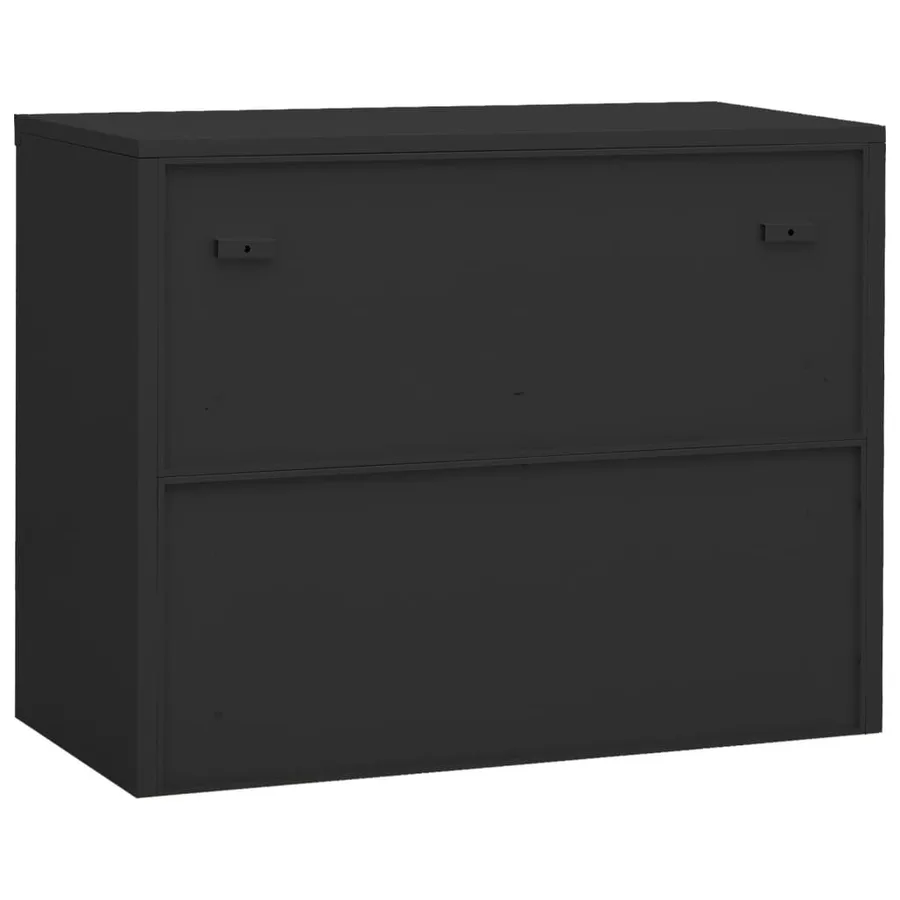 Armoire de bureau Anthracite 90x40x70 cm Acier - 4