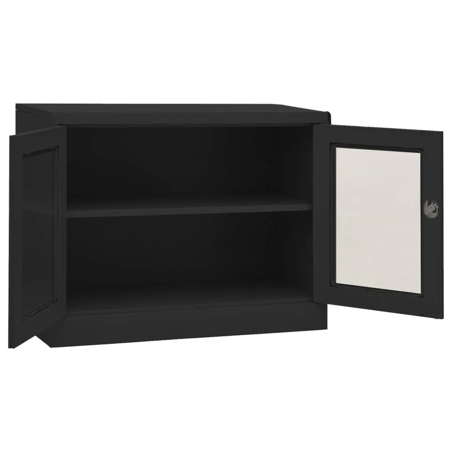 Armoire de bureau Anthracite 90x40x70 cm Acier - 5