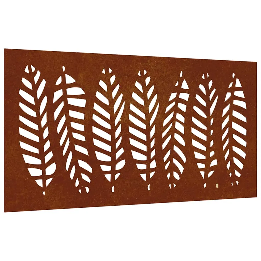 Décoration murale jardin 105x55 cm acier corten design feuille - 2