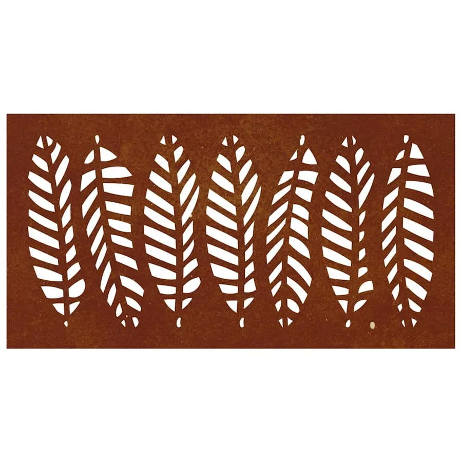 Décoration murale jardin 105x55 cm acier corten design feuille - 4