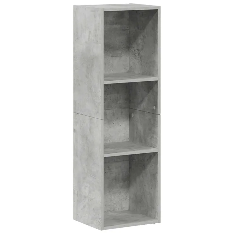 Bibliothèque/Meuble TV Gris béton 36x30x114cm Bois d’ingénierie - 2