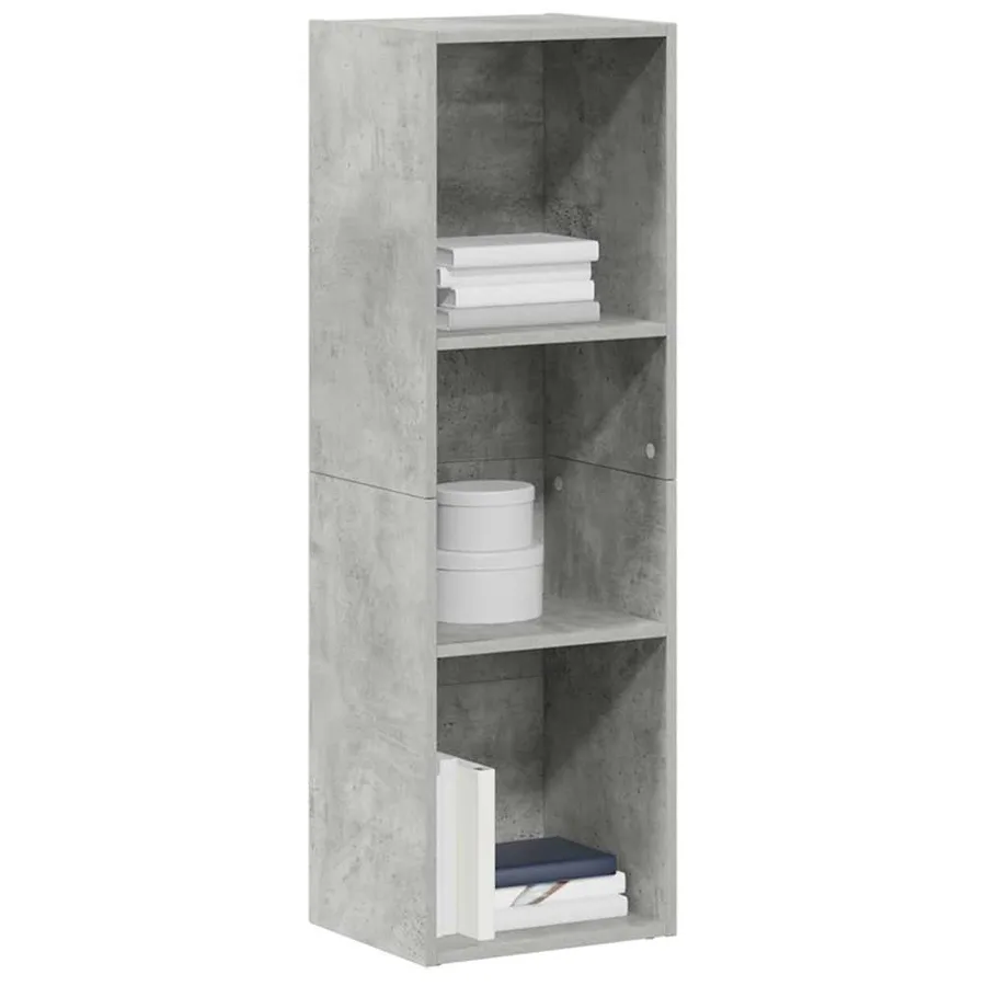 Bibliothèque/Meuble TV Gris béton 36x30x114cm Bois d’ingénierie - 3