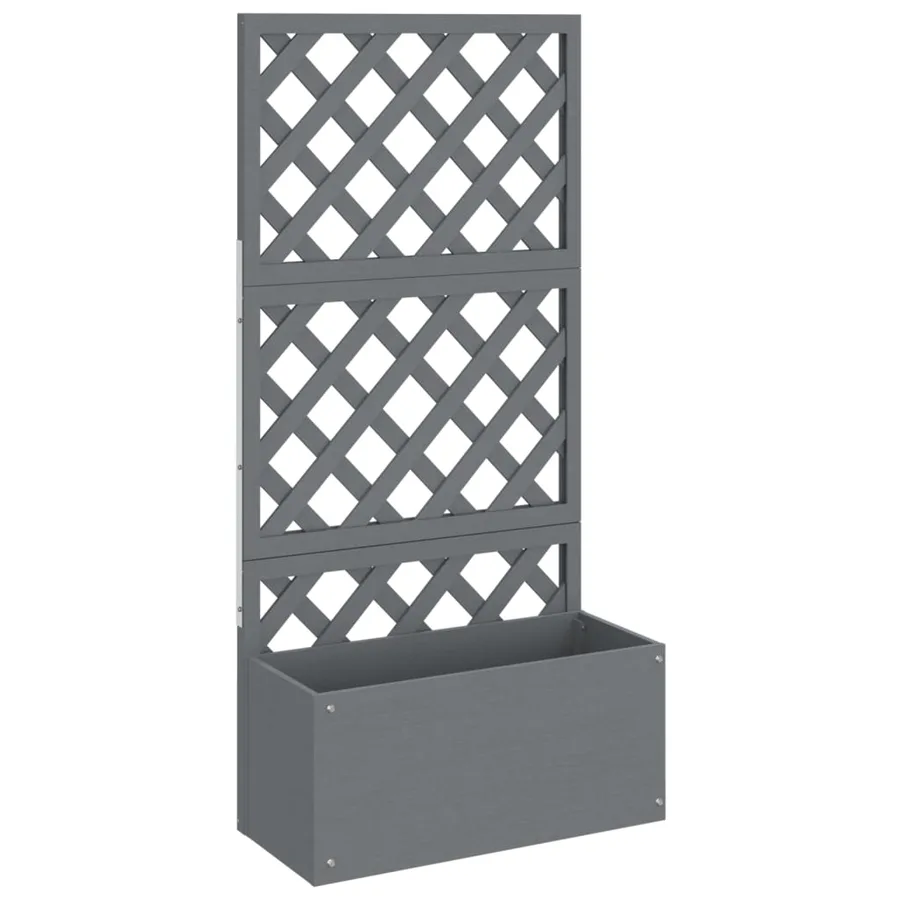 Jardinières en treillis 2 pcs Gris 65x33x135 cm WPC - 3