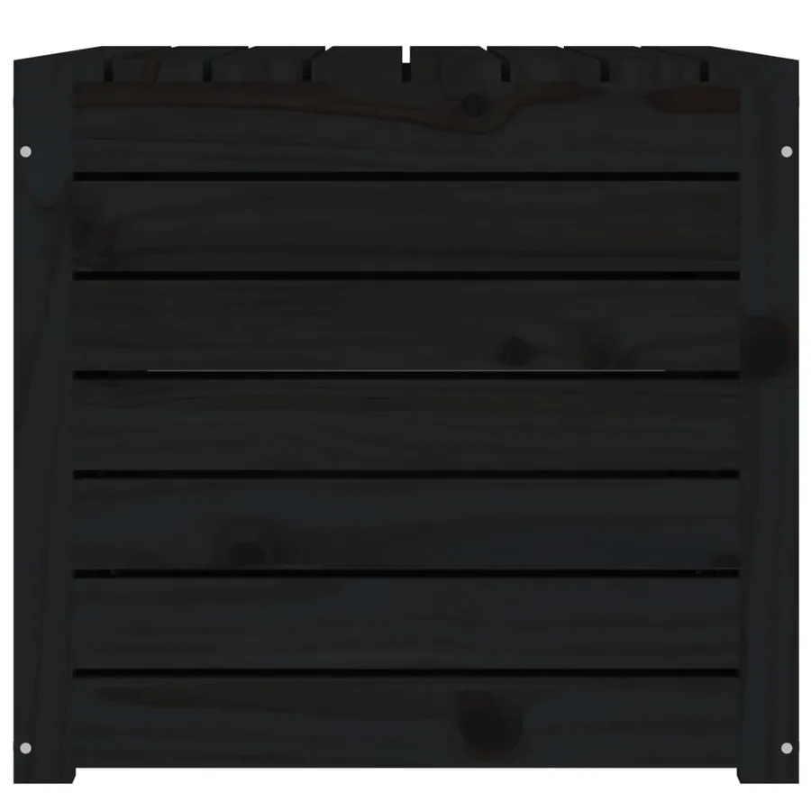 Boîte de jardin noir 101x50,5x46,5 cm bois massif de pin - 7