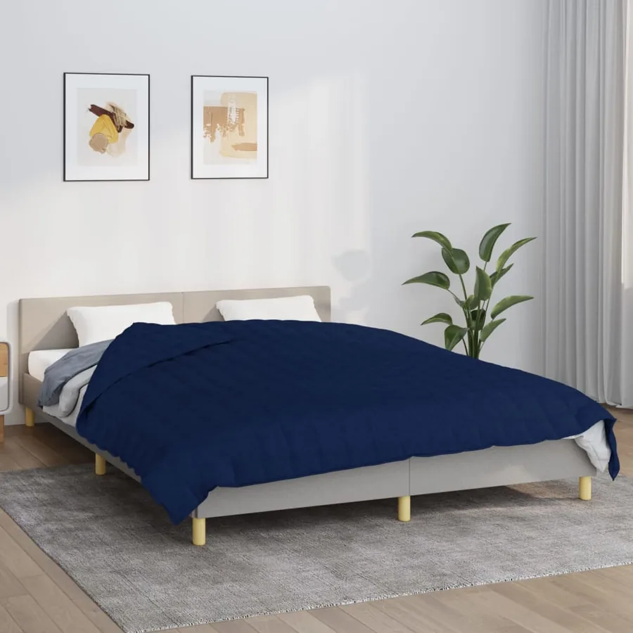 Couverture lestée Bleu 200x230 cm 9 kg Tissu