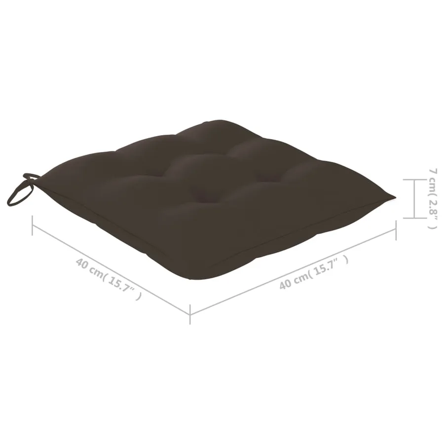 Ensemble à manger d'extérieur pliable 5pcs avec coussins Bambou - 17